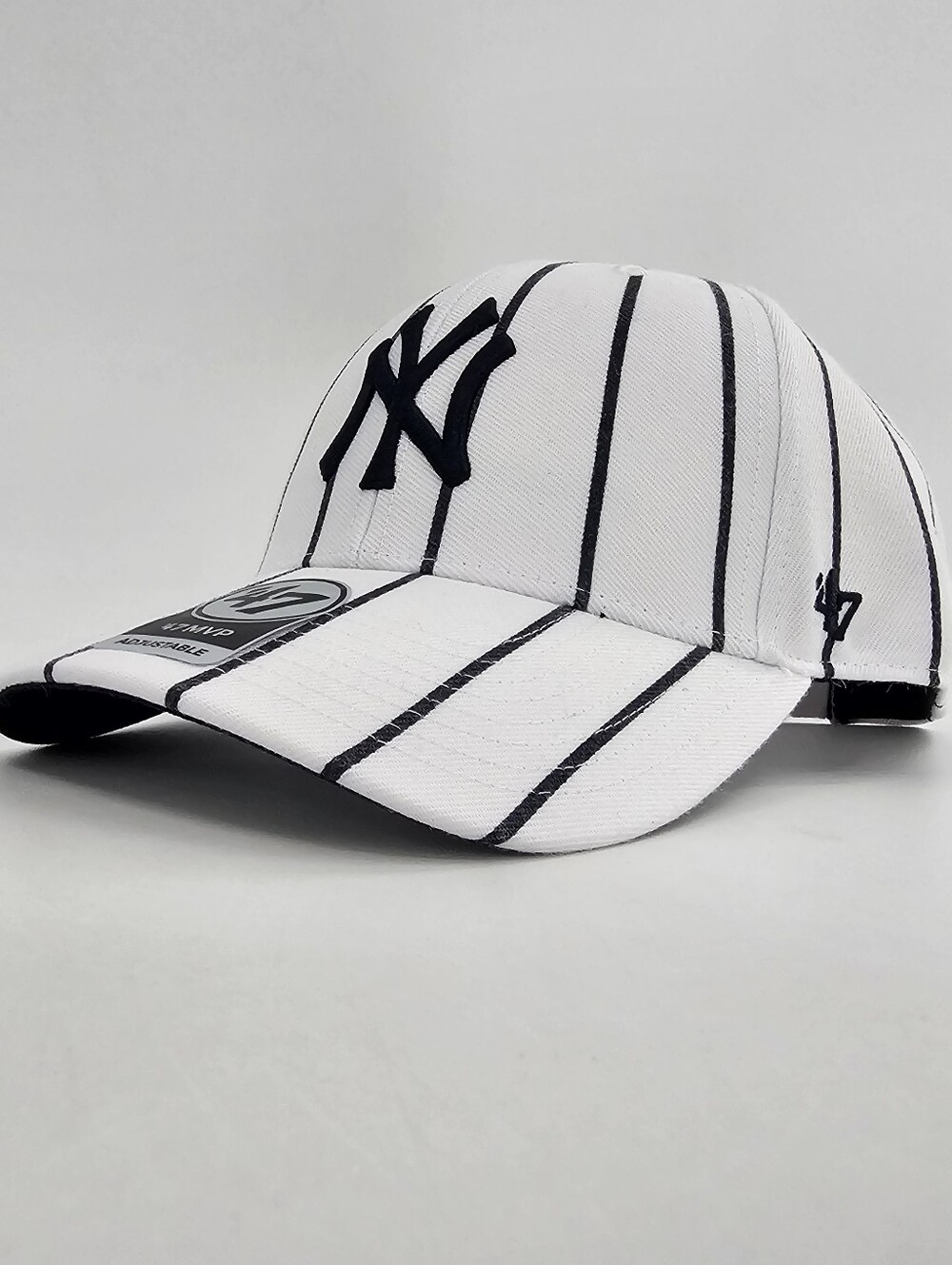 47 Brand MVP Adjustable MLB NY Yankees Birdcage Pinstripes Men's Cap Embroidered